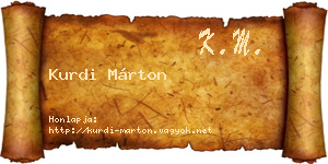 Kurdi Márton névjegykártya